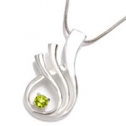 Vedh&aelig;ng med Peridot - 29mm - u/k&aelig;de