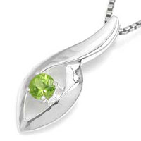 Vedhæng med Peridot 25mm ukæde (48)