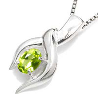 Vedhæng med Peridot 25mm ukæde (49)
