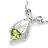 Vedhæng med Peridot 21mm ukæde (51)