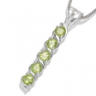 Vedh&aelig;ng med 5 Peridot - 28mm - u/k&aelig;de