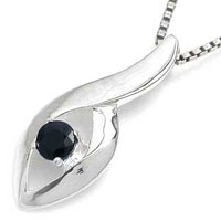 Vedh�ng med Safir - 25mm - u/k�de