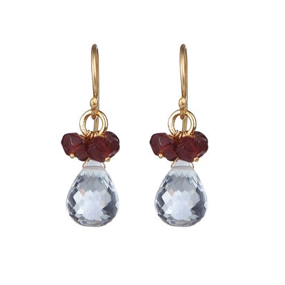 �reringe med Hvid Kvarts og r�d Garnet (1775)