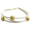 L�derarmb�nd med Stardust kugler - 18cm