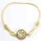 Chakra Aum Armb�nd - 3 Chakra - med Safir - 14mm - Forgyldt