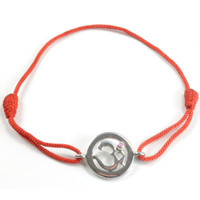 Chakra Aum Armbånd 1 Chakra med Rubin 14mm (2795)