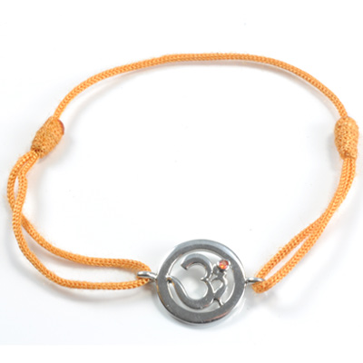 Chakra Aum Armbånd 2 Chakra med Citrin 14mm (2796)