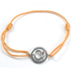 Chakra Aum Armb�nd - 2 Chakra - med Citrin - 14mm