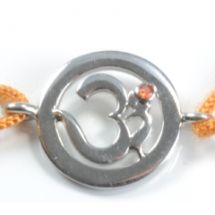 Chakra Aum Armb�nd - 2 Chakra - med Citrin - 14mm