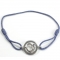 Chakra Aum Armb�nd - 6 Chakra - med Safir - 14mm