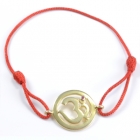 Chakra Aum Armb&aring;nd - 1 Chakra - med Rubin - 18mm - Forgyldt