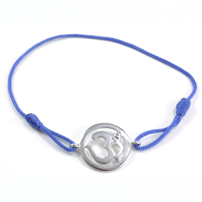 Chakra Aum Armbånd - 5 Chakra - med Safir - 18mm