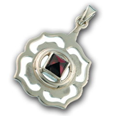 Chakra vedhæng 1 Chakra Muladhara Rodchakraet 28mm ukæde (2492)
