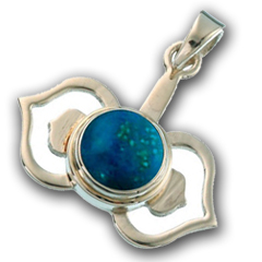 Chakra vedhæng 6 Chakra Ajna Pinealchakraet 24mm ukæde (2488)
