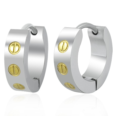 Øreringe Hoops Stål - Ø13mm - pr par