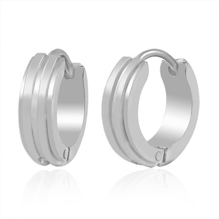 Øreringe Hoops Stål - Ø13mm - pr par