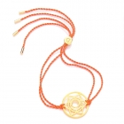 Chakra Armb&aring;nd Daisy - 2 Chakra - Forgyldt