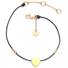 Good Karma Hjerte Armb&aring;nd - Forgyldt