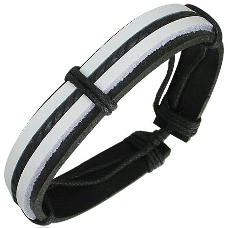 Læderarmbånd 2 farvet (2508)