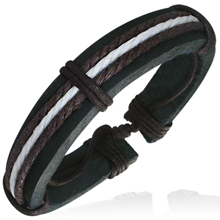 Læderarmbånd 3 farvet (2507)