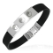 Armb�nd i Gummi / St�l med Yin Yang
