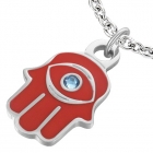Vedh&aelig;ng Fatimas h&aring;nd / Hamsa - St&aring;l - 21mm - u/k&aelig;de