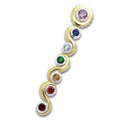 Chakra vedh�ng - Forgyldt - 50mm - u/k�de