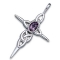 Keltisk kors med Ametyst - 43mm - u/k�de