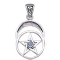 Vedh�ng med Pentagram og M�nesten - 26mm - u/k�de
