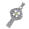 Keltisk kors med Peridot - 47mm - u/k�de