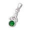 Vedh�ng med Triquetra - Treenighedssymbolet og Smaragd - 24mm - u/k�de