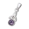 Vedh�ng med Triquetra - Treenighedssymbolet og Ametyst - 24mm - u/k�de