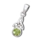 Vedh�ng med Triquetra - Treenighedssymbolet og Peridot - 24mm - u/k�de