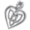 Vedh�ng Hjerte med Triquetra - Treenighedssymbolet - 29mm - u/k�de