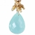 Vedh�ng med Prehnite Calcedon - 25mm - m/ k�de