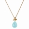 Vedh�ng med Prehnite Calcedon - 25mm - m/ k�de