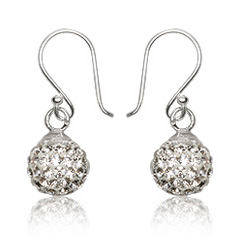 Øreringe med Swarovski krystaller 21mm pr par (1380)
