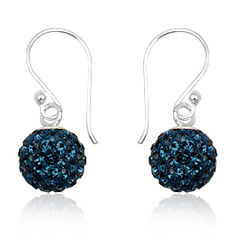 Øreringe med Swarovski krystaller - 21mm - pr par