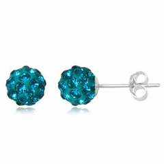 Ørestikker med Swarovski krystaller - Ø6mm - pr par