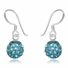 Øreringe med Swarovski krystaller - 21mm - pr par