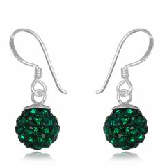 Øreringe med Swarovski krystaller - 21mm - pr par
