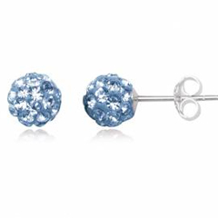 Ørestikker med Swarovski krystaller - Ø6mm - pr par