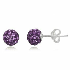 Ørestikker med Swarovski krystaller - Ø6mm - pr par