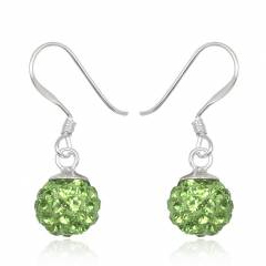 Øreringe med Swarovski krystaller - 21mm - pr par