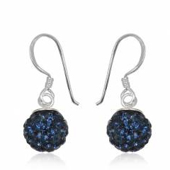 Øreringe med Swarovski krystaller - 21mm - pr par
