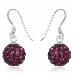 Øreringe med Swarovski krystaller - 24mm - pr par