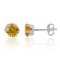 �restikker med Gul Zirkonia - �4mm - pr par