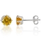 �restikker med Gul Zirkonia - �6mm - pr par