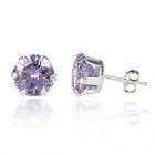 &Oslash;restikker med Lavendel Zirkonia - &Oslash;8mm - pr par