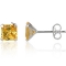 �restikker med Gul Zirkonia - �6mm - pr par